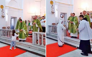 Sf. Liturghie de instalare ca paroh a părintelui Petrică-Augustin Pătrașcu (OFM Conv) - Ritualul oferirii darurilor