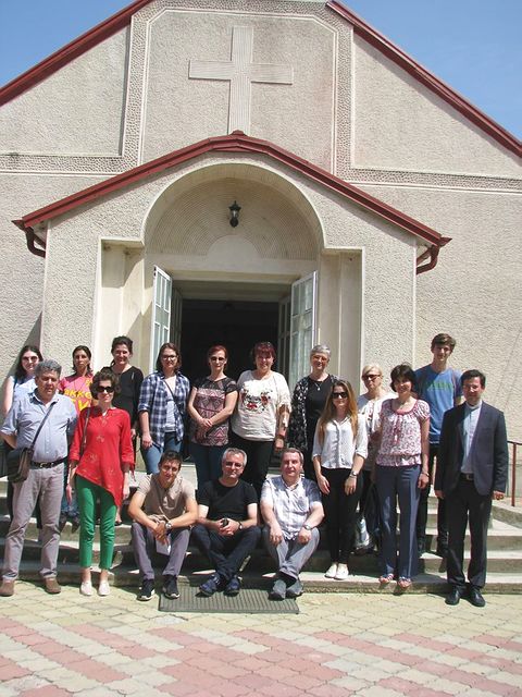 participanți gălățeni la cursul pentru lectori și cantori (Ploscuțeni, 2018)
