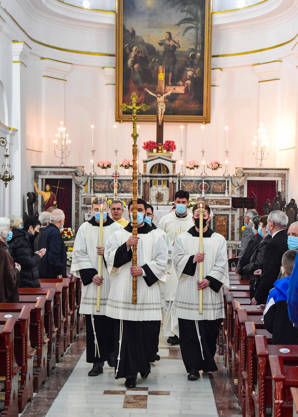 celebrare liturgică franciscană - biserica catolică din Galați (2021)
