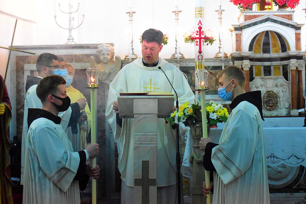 celebrare liturgică franciscană - biserica catolică din Galați (2021)
