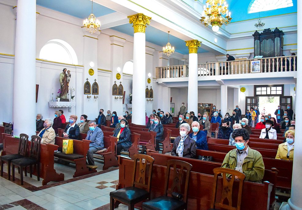 celebrare liturgică franciscană - biserica catolică din Galați (2021)