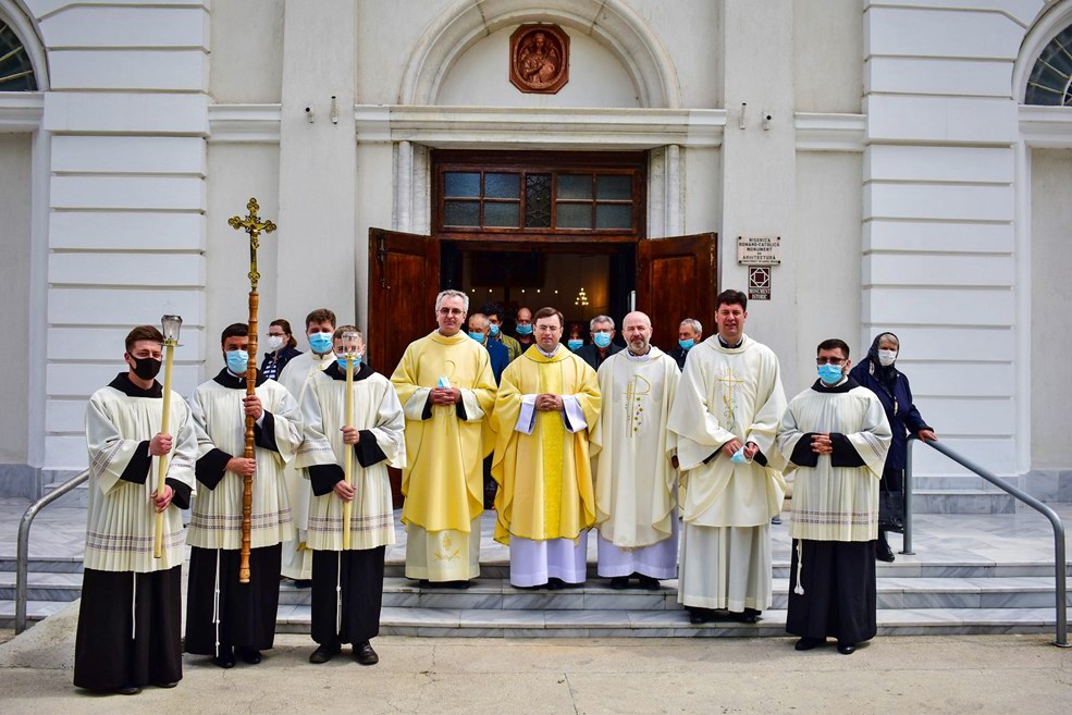 celebrare liturgică franciscană - biserica catolică din Galați (2021)