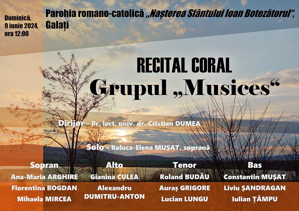 recitalul coral al grupului „Musices” - biserica romano-catolică din Galați (2024)