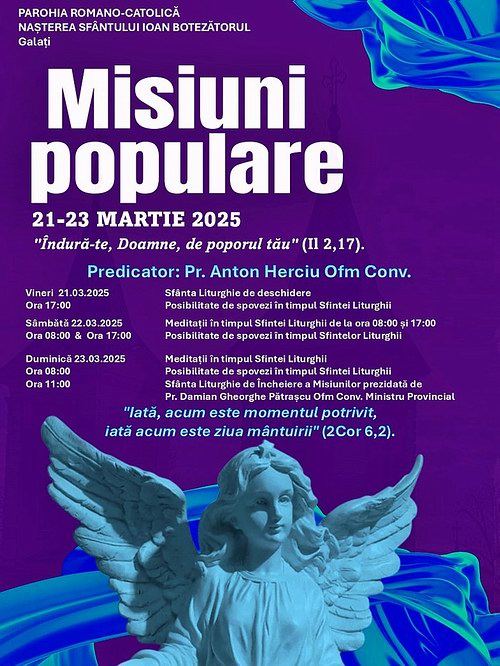 afișul Misiunilor Populare (Galați, 21÷23 martie 2025)