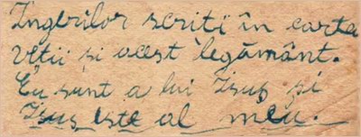 însemnare din jurnalul Fericitei Veronica Antal