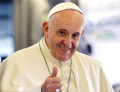 un zâmbet și o încurajare de la Papa Francisc