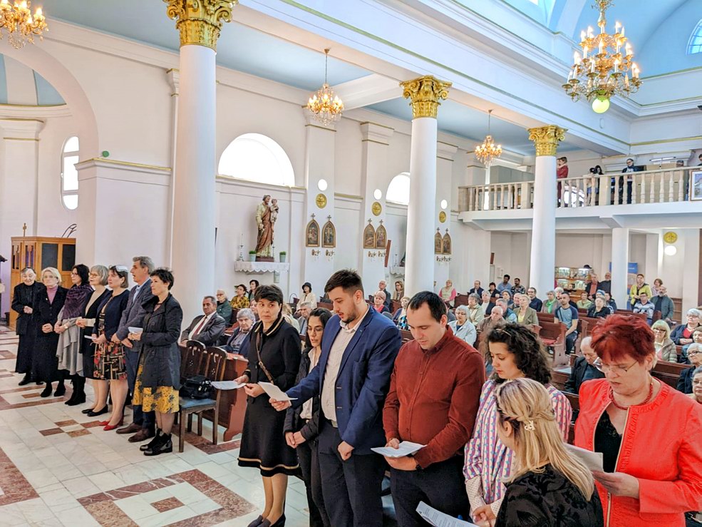 adeziuni la O.F.S. în Duminica Milostivirii Divine (Galați, 2024)