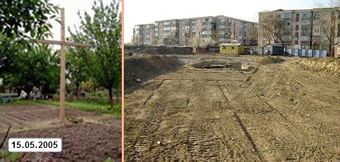 pregătirea terenului pentru biserica „Sf. Fecioară Maria Regină” din Galați
