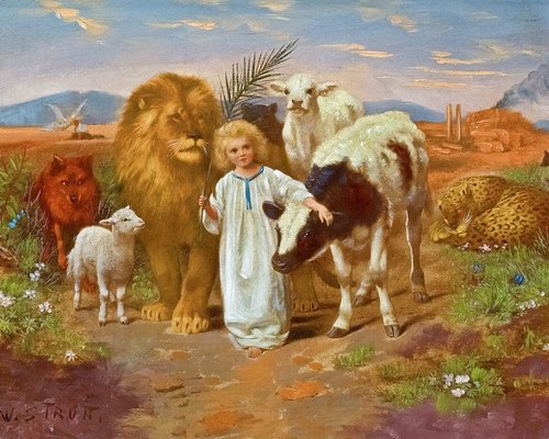 William Strutt - A little child shall lead them / Un copilaș le va conduce (1896)